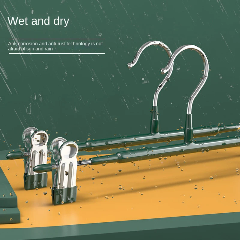 شماعات السراويل مع مقاطع تنورة قابلة للتعديل شماعات للنساء غير قابلة للانزلاق شماعات السراويل للجينز شماعات الملابس للسراويل #5