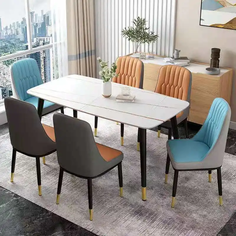 Sillas de comedor nórdicas para sala de estar, sillón con respaldo de ocio, muebles para el hogar, cocina, silla perezosa, mesa sencilla para