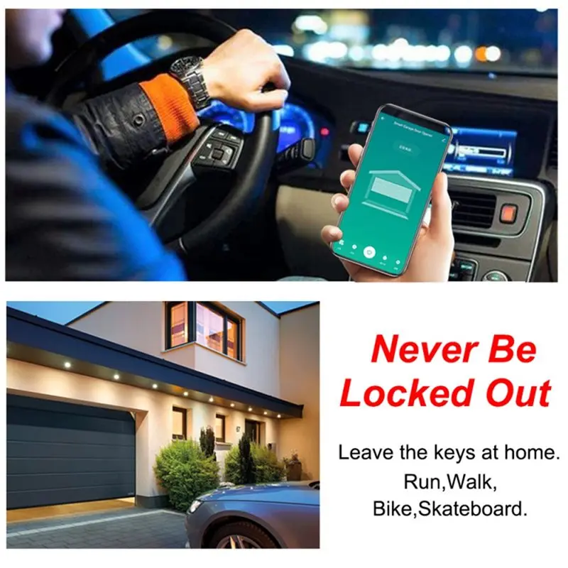 [NEW A09R!】 Tuya Smart Garage Door Opener Wifi Switch APP Control Real Time Monitoring Audio Password For Alexa Siri Smart Life