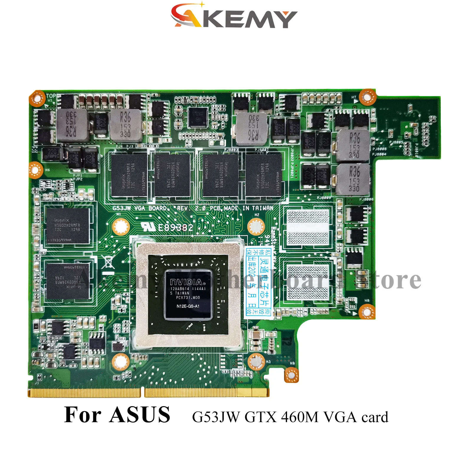 

G53JW Laptop Motherboard For ASUS card GTX GTX460M G53JW VGA 460M G53XI74JW Notebook Mainboard 100% tests OK fast shipping stk