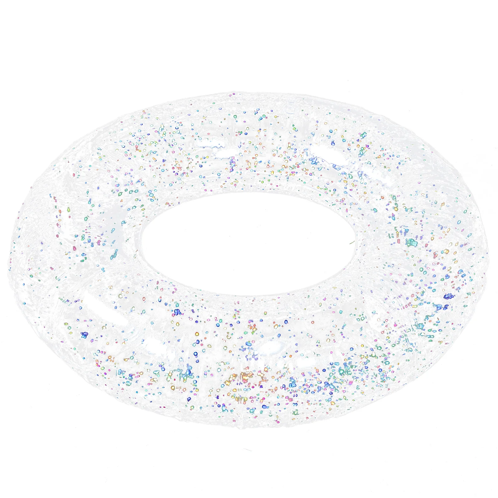 نفخ بريق بركة تعويم الدائري طوافة بلاستيكية للسباحة نفخ تعويم عوامة للسباحة أنبوب بريق شفاف #1