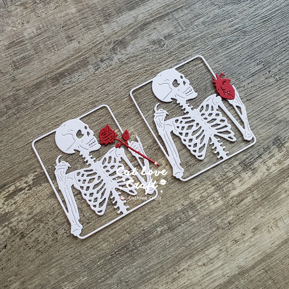 Catlove Skull Frame Halloween Metal Cutting Dies Scrapbooking Mold Stencil Die Cuts Card Making DIY Craft Embossing New Dies view 6