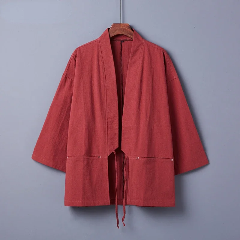 Japanese Kimono Cardigan Man Kimono Samurai Costumes Streetwear Haori Asian Clothes Yukata Jackets Traditioanl Japanese Clothing
