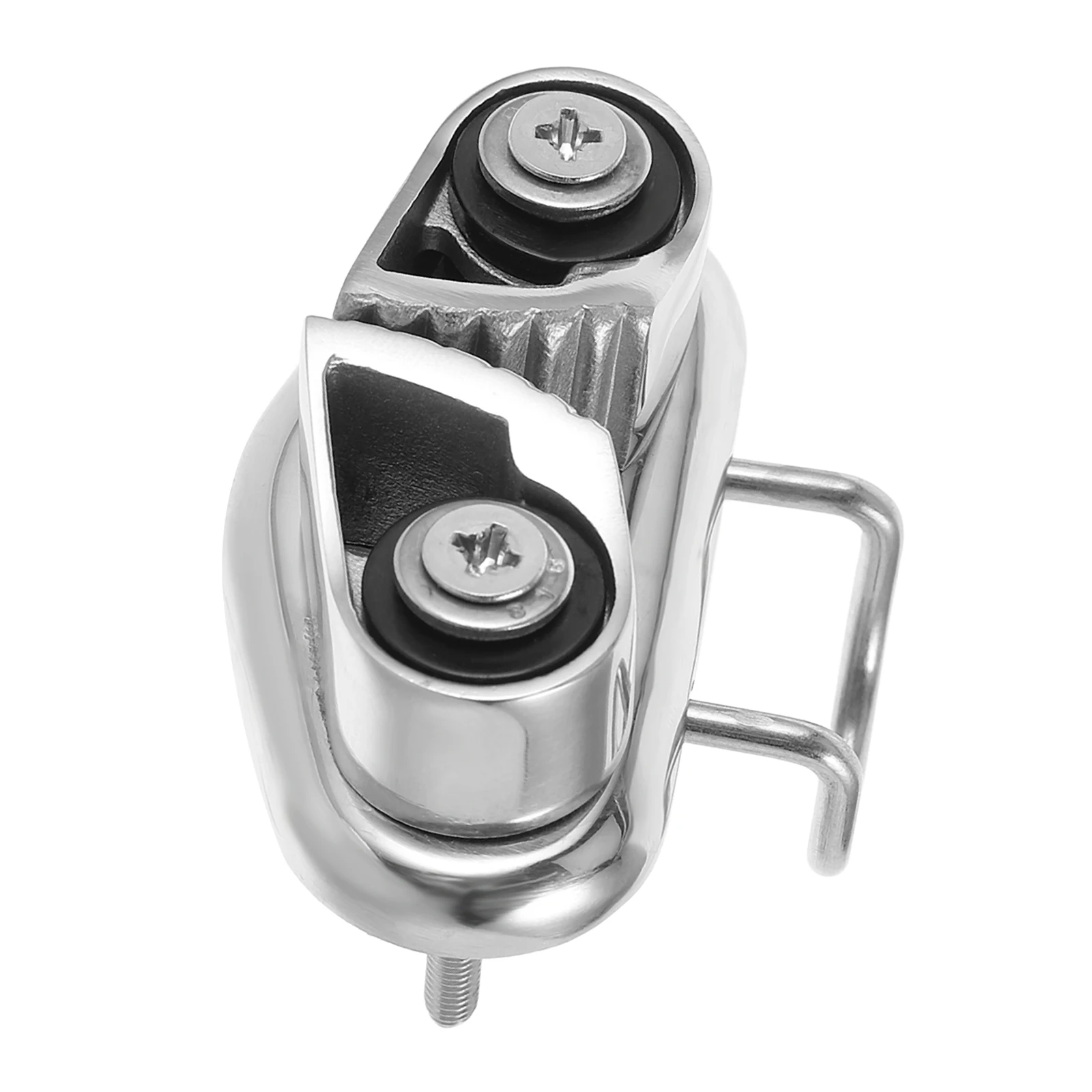 

Marine Stainless Steel Cam Cleat Rope Clamp Boat Fairlead Leading Ring Ball Bearing Quick Fixing for Sailing Kayak Accessories
