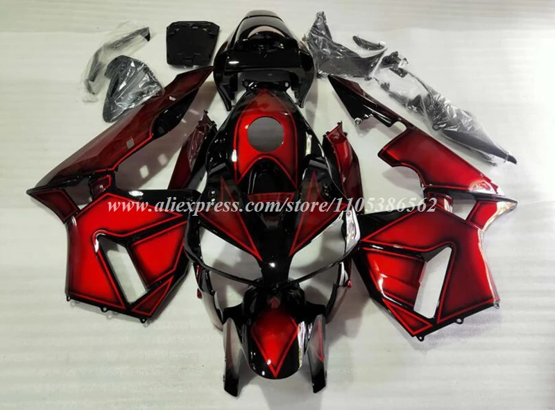 New ABS Motorcycle Fairings Kit Fit For HONDA CBR600RR F5 2005 2006 05 06 Bodywork Set Custom Black Red