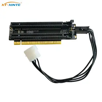 Tarjeta de expansión PCI-Express 4,0 3,0 x16 1 a 2 Tarjeta dividida Gen4 Gen3 PCIe-bifurcación x16 a x8x8 Ranuras espaciadas de 20 mm 1