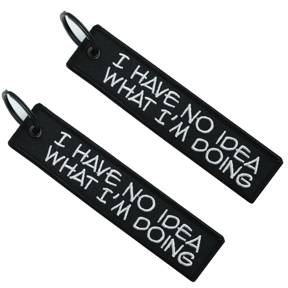 LLavero de moda sin IDEA, ¿por que tengo haciendo el logotipo bordado, coches, motocicletas, llaveros de aviación, accesorios para bolso