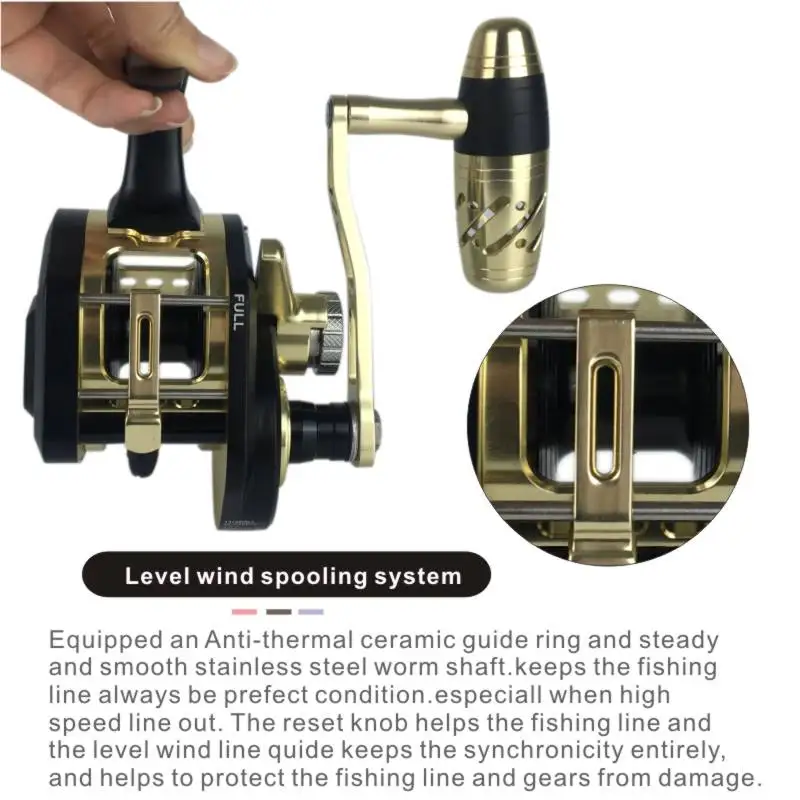 Balanzze Carrete Jigging Lento de Agua Salada - imagen 3