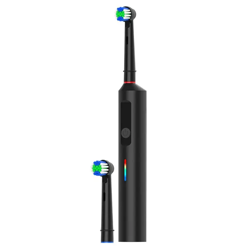 

【СОВЕРШЕННО НОВАЯ】Умная электрическая вращающаяся зубная щетка, перезаряжаемая роторная щетка с 2 насадками - для замены.