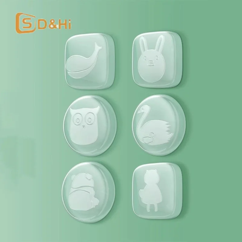 6pcs Invisible Silicone Anti-Colion Stiers Round Dot Pad Self-Adhesive Cabinet Door Protection Pads Noise Reduction Particles