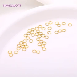 200pcs/Lot 3mm Stainless Steel 18K Gold Plating Small Open Jump Ring,Thin Split Ring For DIY Jewellery Making Findings Wholesale