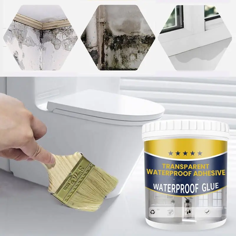 YPZVX Transparent Waterproof Glue Roof Exterior Wall Leak Repair Material Bathroom Bathroom Brick-free Waterproof Coating