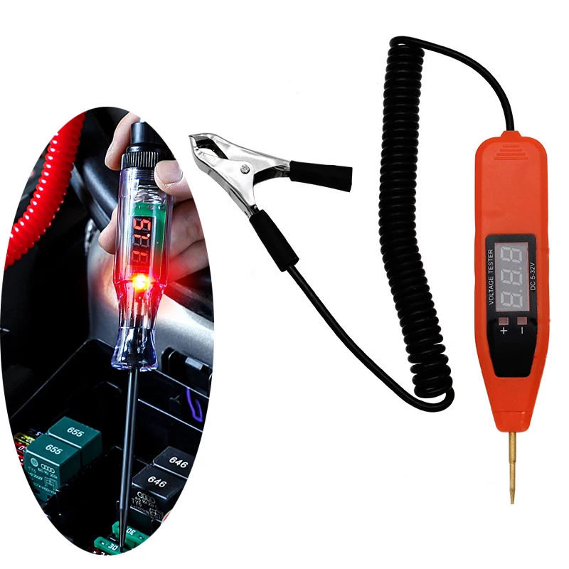 Auto electrician probe machine car tools 5-32V Car Electrical Circuit Test Pen dca voltage detector AC Voltage indicator