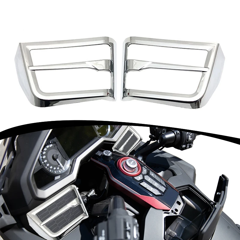 2023 Motorcycle Chrome Front Speaker Grilles Accents Decorative Cover For Honda Goldwing GL 1800 F6B GL1800 Tour DCT 2018-2022