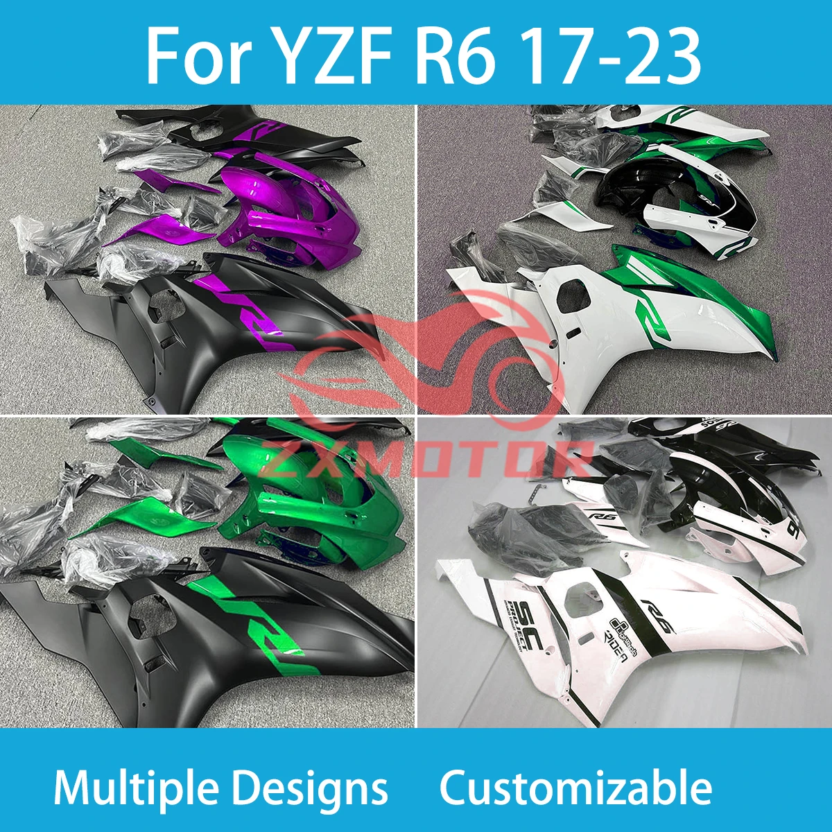 

For YAMAHA YZF R6 2017-2023 Customizble Fairings YZFR6 17 18 19 20 21 22 23 Motorcycle Aftermarket Cover Fairing Kit