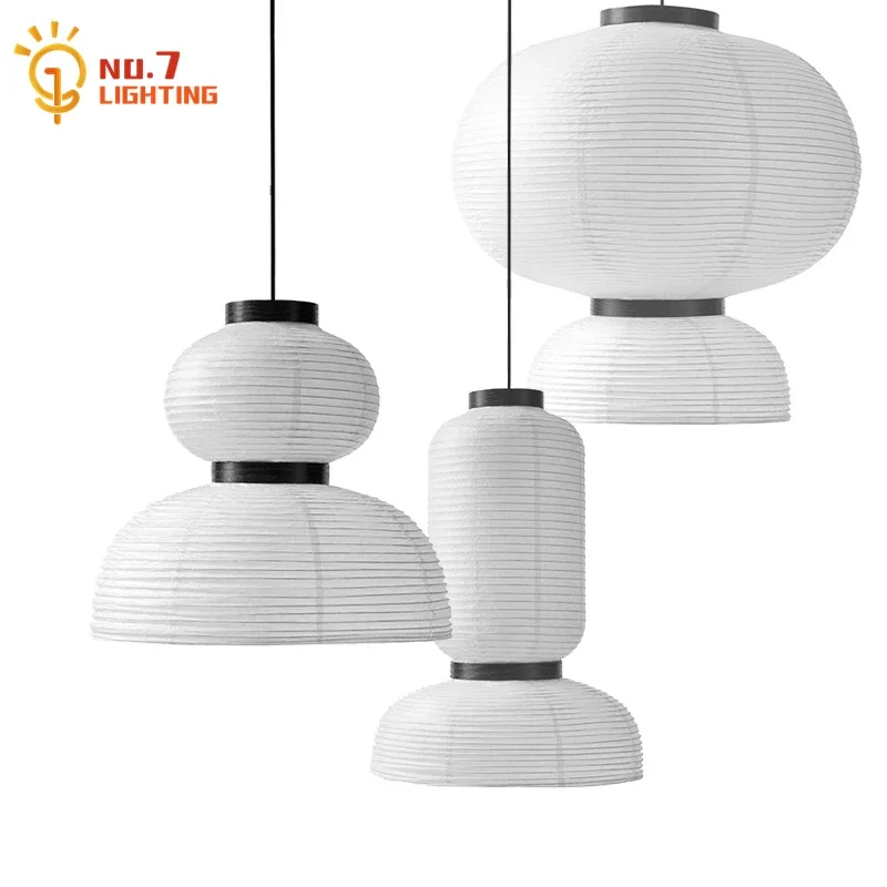 

Akari Noguchi Yong Formakami Pendant Lights LED E27 Rice Paper Modern Light Fixtures Kitchen Island Living/Model Room Restaurant