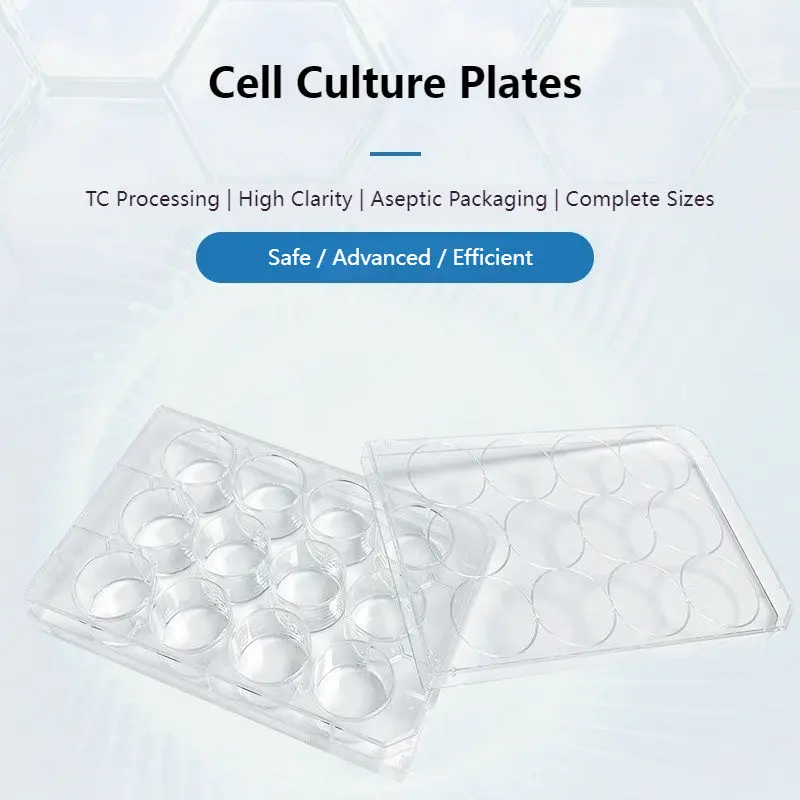 IKEME Tissue Cell Culture Plate 12 24 48 96 Well Microplate TC-Treated Sterile Polystyrene Cell Biology Lab 96 Well Pcr Plate - view 2