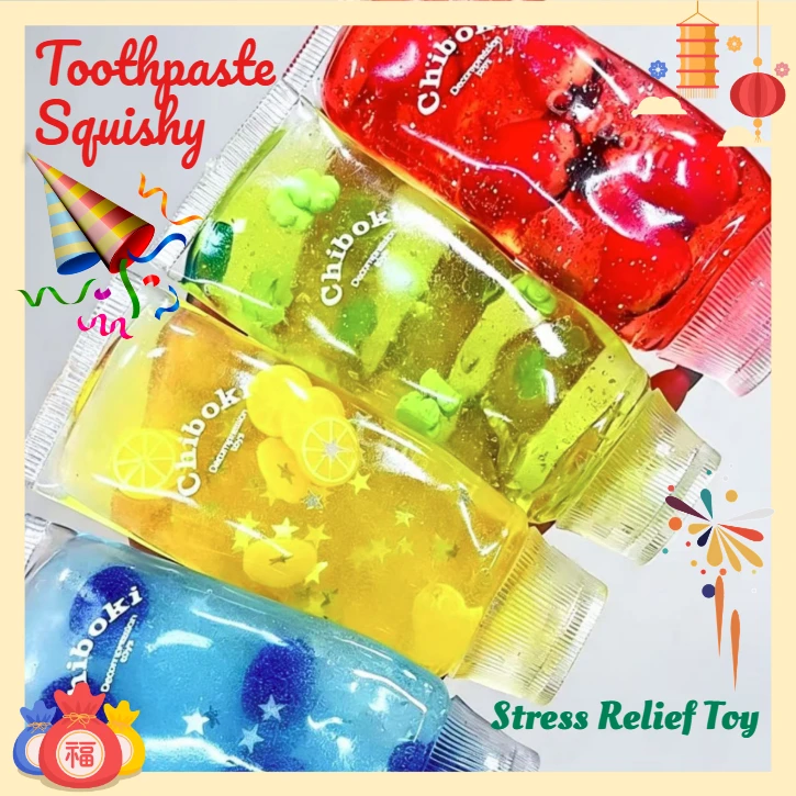 2026 Fresh Toothpaste Design Squishy Toy, Portable Creative Maltose Squeeze Toy with Crystal Slime Texture to Relieve Stress