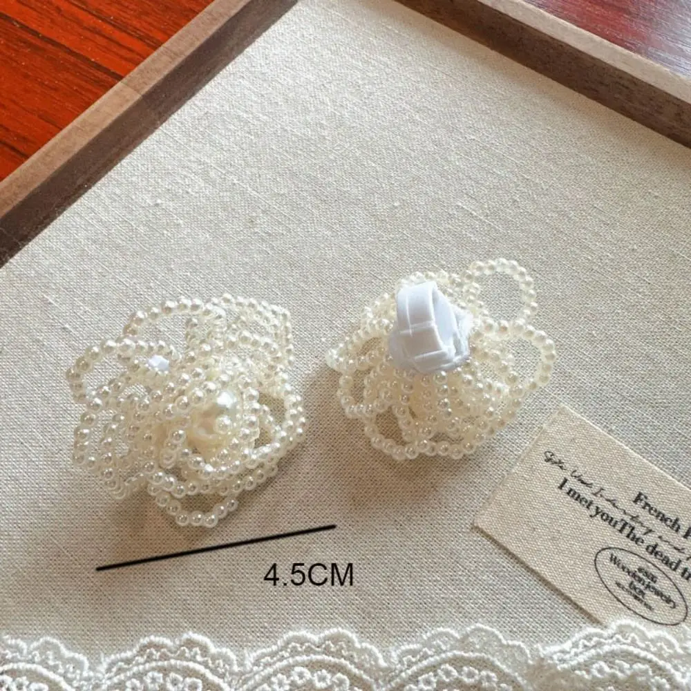 

Fashion Beaded Bow Beaded Pendant Pearl Bow Shoe Chain Handmade Ins Shoe Buckle