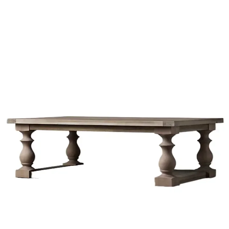 

Small apartment dining table French country retro all solid wood dining table American simplicity