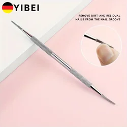 Stainless Steel Dual-Ended Toenail File - Curved & Straight, Easy Grip Handle for Precision Nail Care, Odorless Manicure Tool