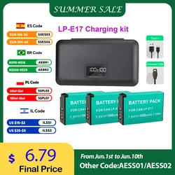 1800mAh LPE17 LP E17 LP-E17 Battery +LCD USB Charger For Canon EOS RP 200D M3 M6 750D 760D T6i T6s 800D 8000D Kiss X8i Camera