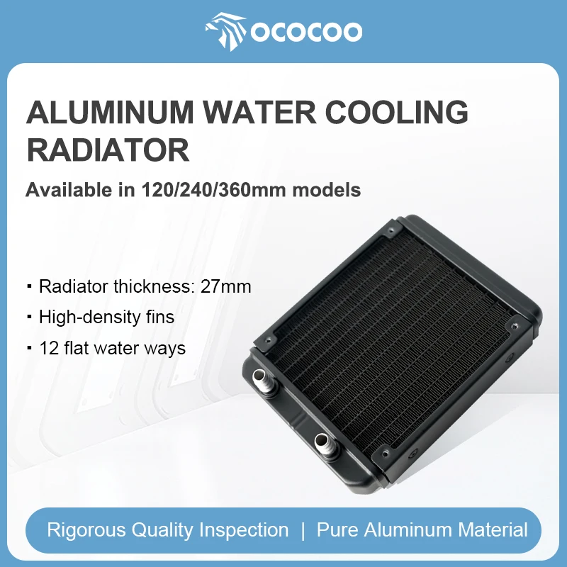 

OCOCOO Laser Printing Equipment Water Cooling Radiator High Performance Heat Dissipation Reliable Stable Sealed No Leak 120S-8