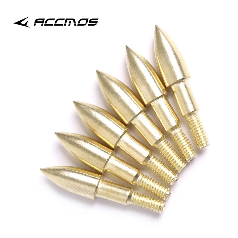 12/24pcs  Arrow Tips 75 and 100 Grain  Broad head Gold Arrow Head  Arrow Point Accessories for Shaft DIY