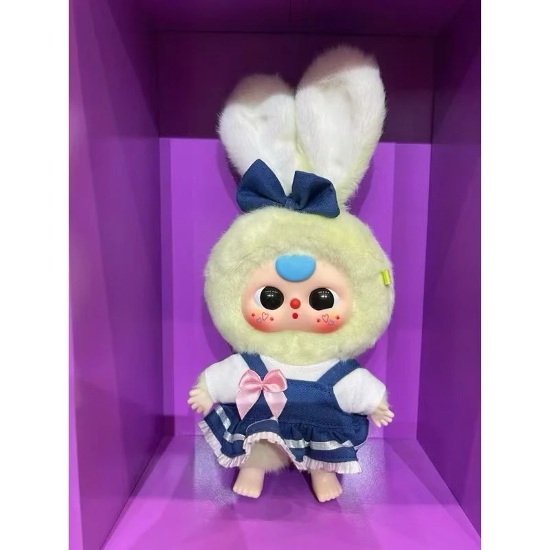 Caja ciega de la serie de conejo pequeño Macaron de tres años para bebé auténtico, adorno de juego de marea, colgante, muñeca bonita creativa, juguete para regalo
