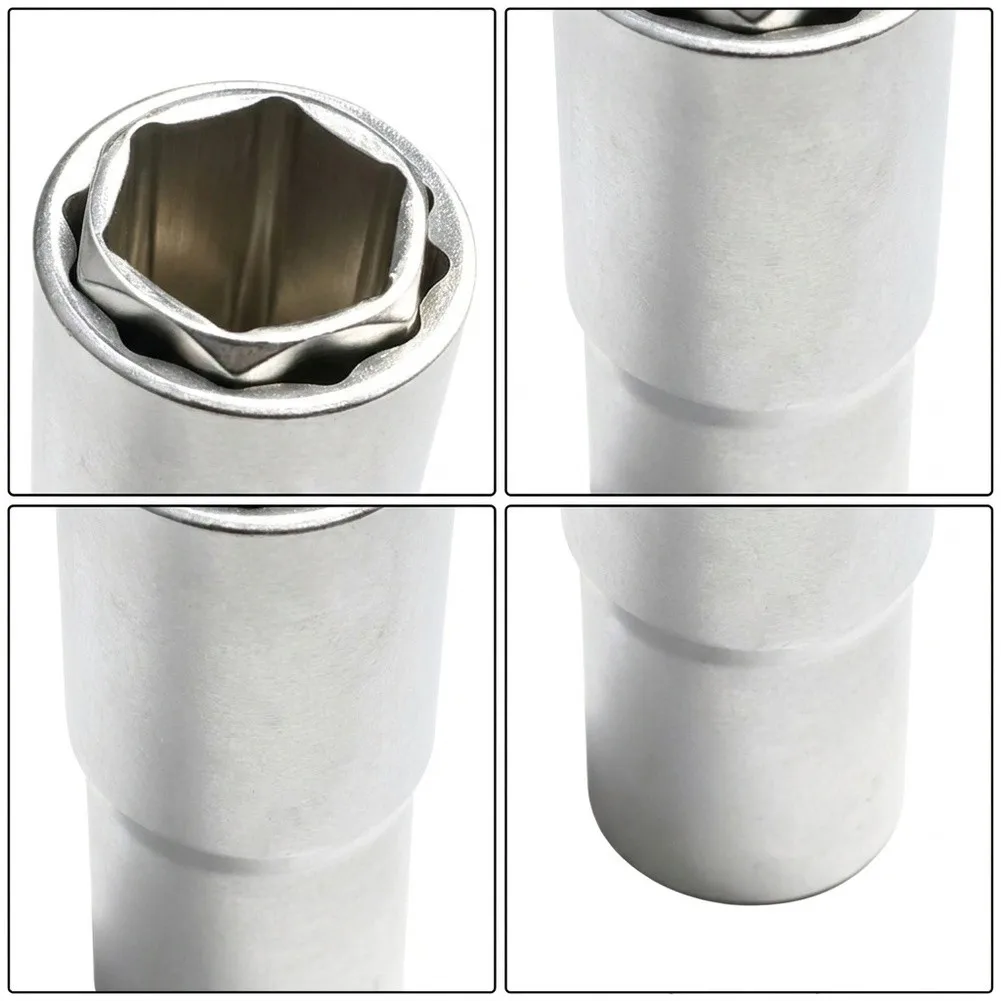 Telescopic Style Extended Socket 17mm 6-Point 21mm 12-Point No Spring Mechanism 1/2 Inch Drive for Auto Repair