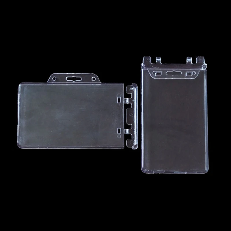 Transparent Durable Horizontal Plastic Card Holder Chest Plate Nurse Accessories Chest Badge Id Holders Card Protector Sleeve
