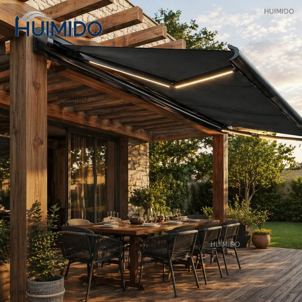 Premium Commercial Grade Heavy Duty Folding Arm Awning Retractable Durable Rainproof Sun Shade For Outdoor Use
