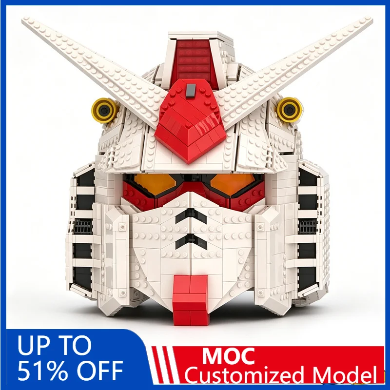 NEW 2623Pcs Wearable Customizeize Rx-78-2 Helmet Technology Building Blocks Diy Educational Assembly Toy Display Collection Gift