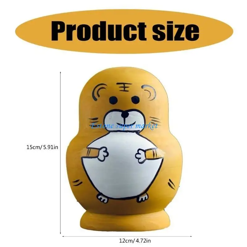 090B Boneka Bersarang Rusia 10 Lapis Kerajinan Tangan Anak-anak Mainan Susun Boneka Koleksi