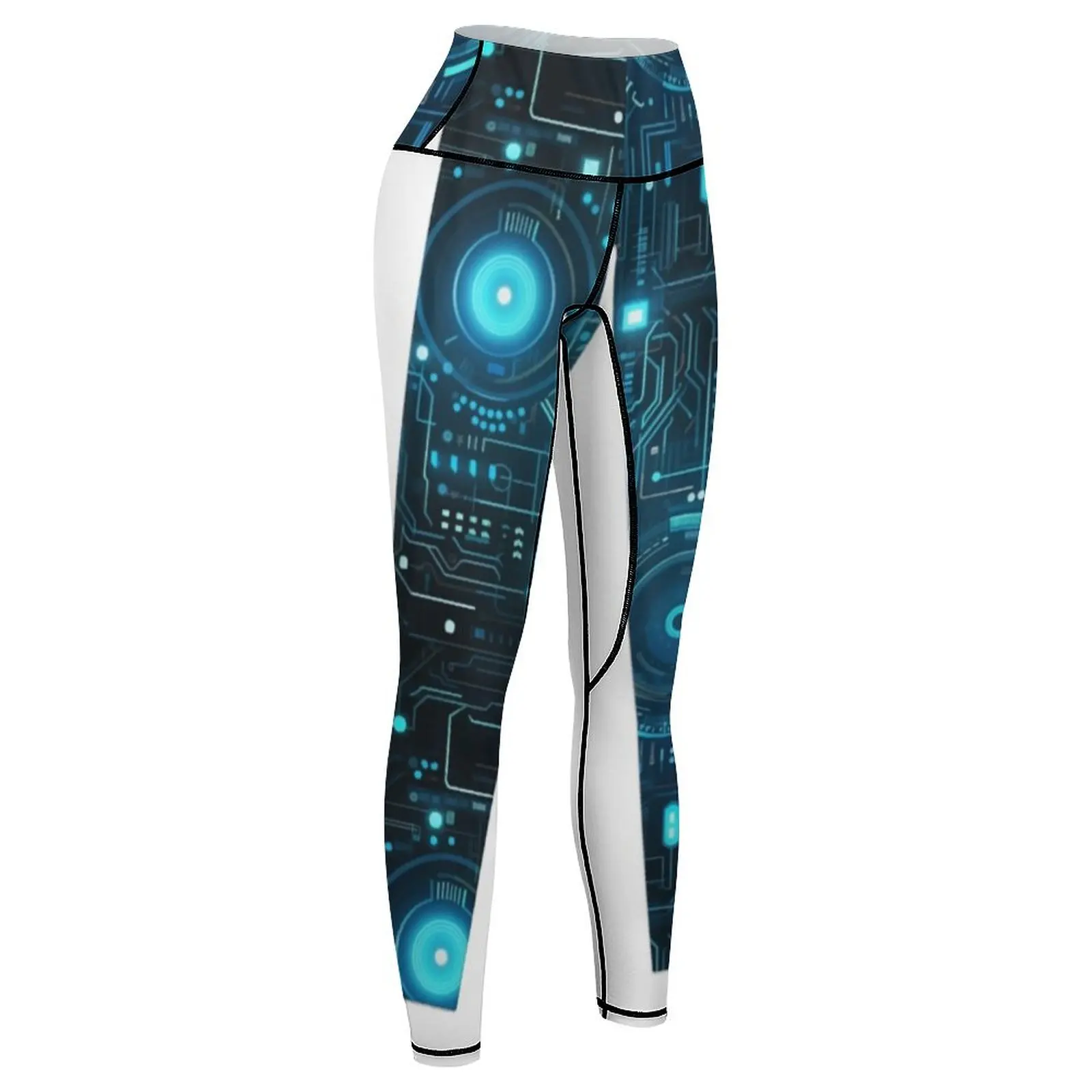 xSeamless Pattern Beyond Interfaces: Futuristic Digital Art Unleashed Leggings workout clothes for Womens Leggings