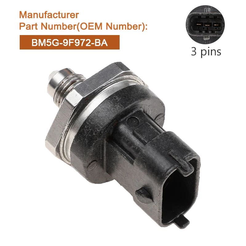 New BM5G-9F972-BA 0281006119 0261545039 Car Auto accessorie Fuel Rail Pressure Sensor For 12-20 Ford Lincoln