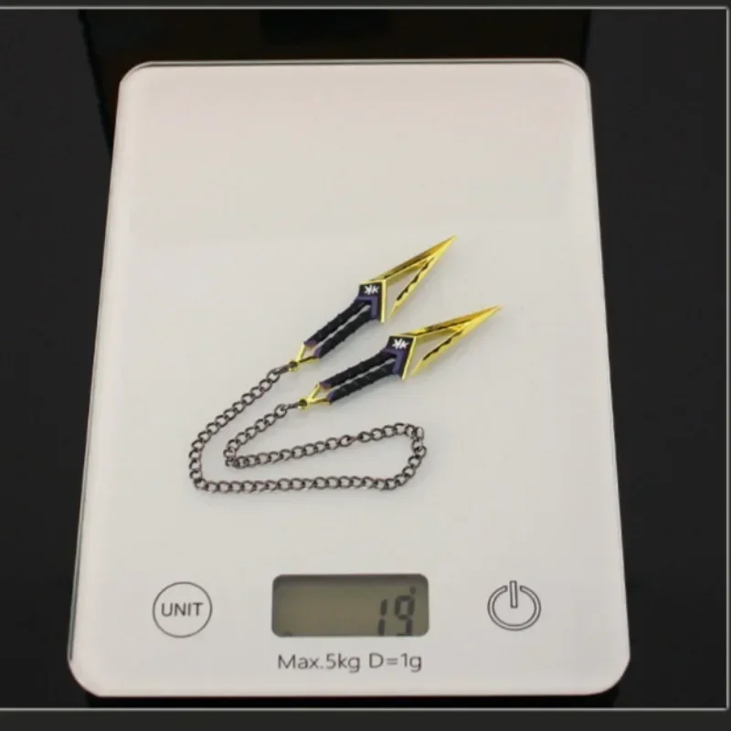 7 cm Valorant Kuronami Geen Yaiba Goden Kleur Een Paar Wapen Ninja Melee Wapen Model Metalen Accessoires Ornamenten Game Randapparatuur