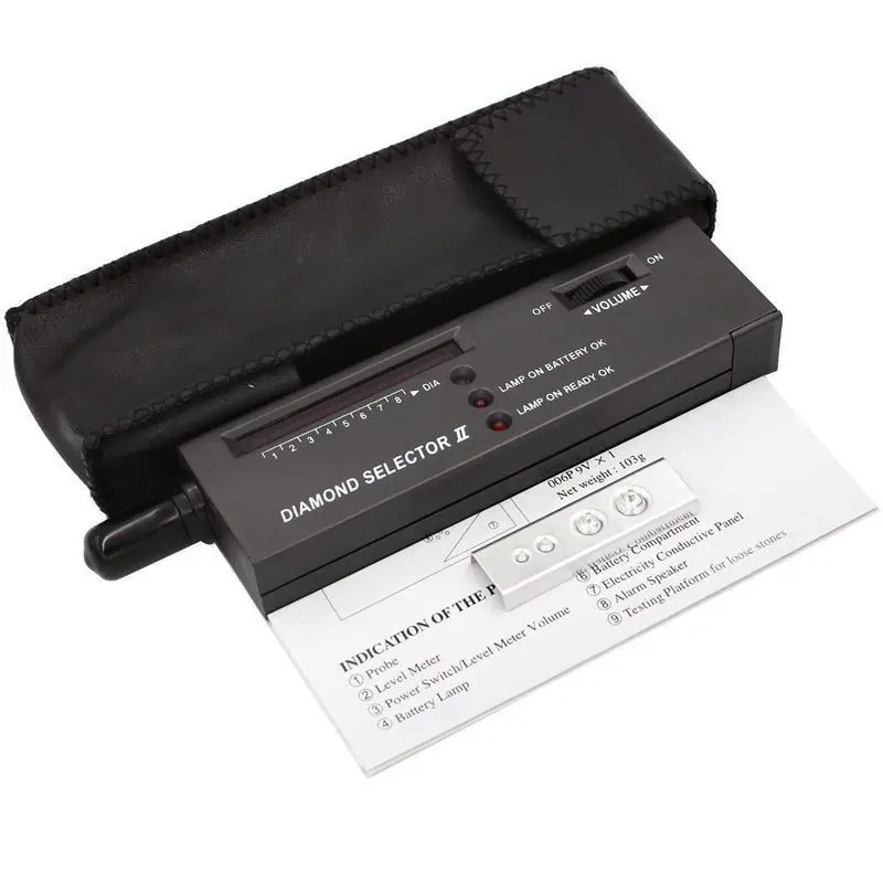 

Профессиональный тестер для алмазных драгоценных камней, портативный инструмент для выбора драгоценных камней, светодиодный индикатор, высокоточный надежный инструмент для проверки ювелирных изделий