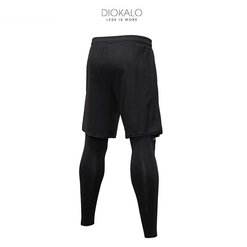 DIOKALO Clothing Fitness Gym Pants Man Training And Exercise  Sports And Leisure Sports Tights For Men Double Layered Sports