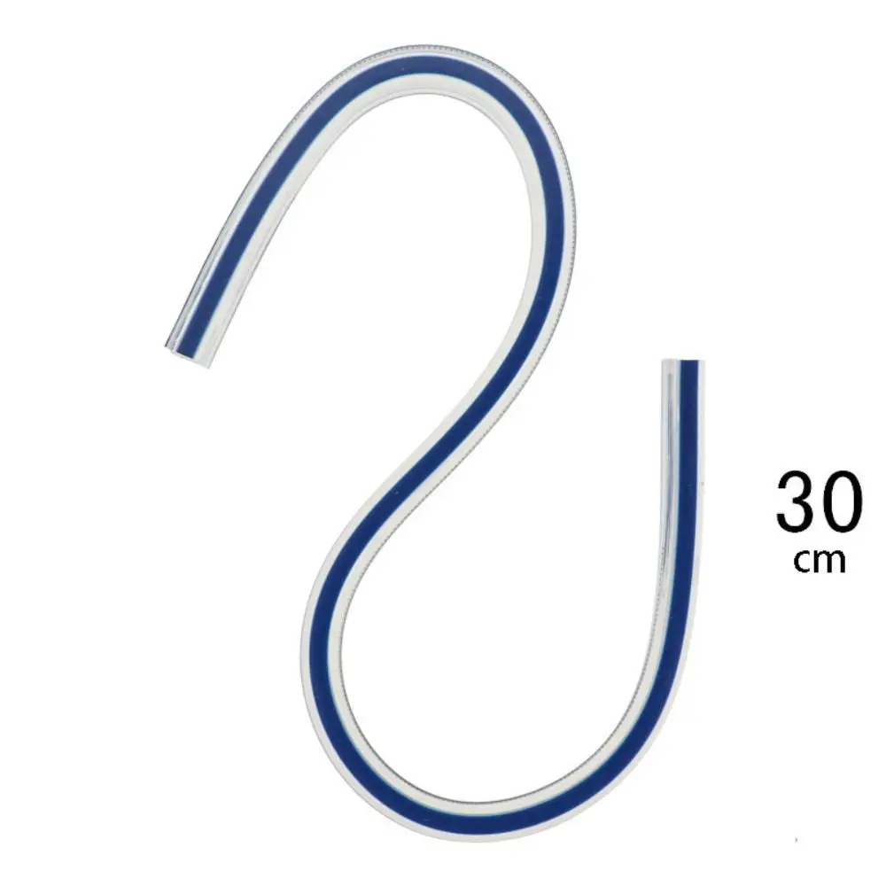 Plastic Snake Shaped Ruler Serpentine 30cm 40cm 50cm 60cm Curve Ruler Flexible Professional Flex Curved Ruler Quilting
