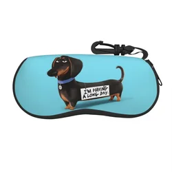 Custodia per occhiali con guscio di cane bassotto personalizzato custodia per occhiali da sole Unisex Fashion Wiener Badger custodia protettiva per occhiali da sole