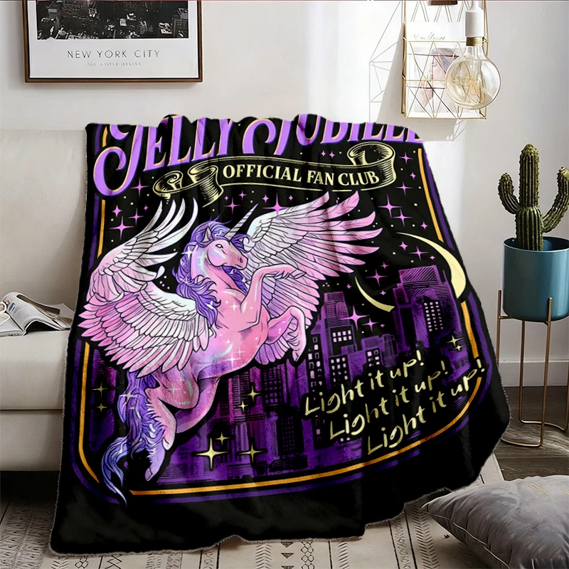 Jelly Jubilee Crescent City Fans Flannel Blanket , House Of Earth And Blood, Sjm Merch