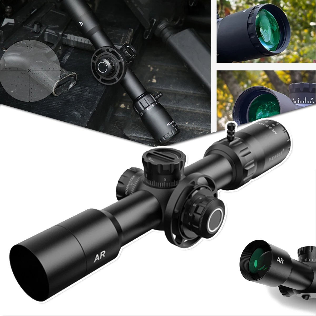 

15x32 Tactical Scope Glass Plate Differentiation Rear Light Side Focus Telescope Outdoor Hunting Shooting Bird Watching Scope