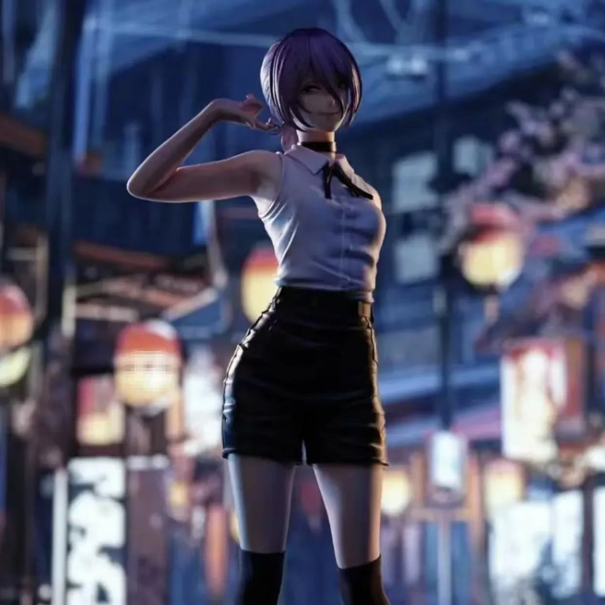 Figurka Chainsaw Man Reze, model stojący 32 cm, dekoracja na biurko dla chłopców, kolekcjonerska ozdoba, figurka akcji, zabawka, prezent