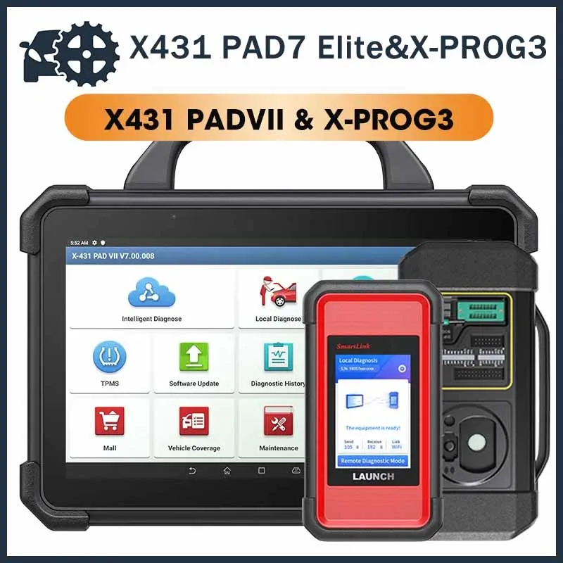 

Launch X431 Pad Vii elite pad7 x-prog3 Xprog3 12/24v 7 v 10 dbscar 5 all ecu programmer Machine Tools Automotive Diagnostic tool