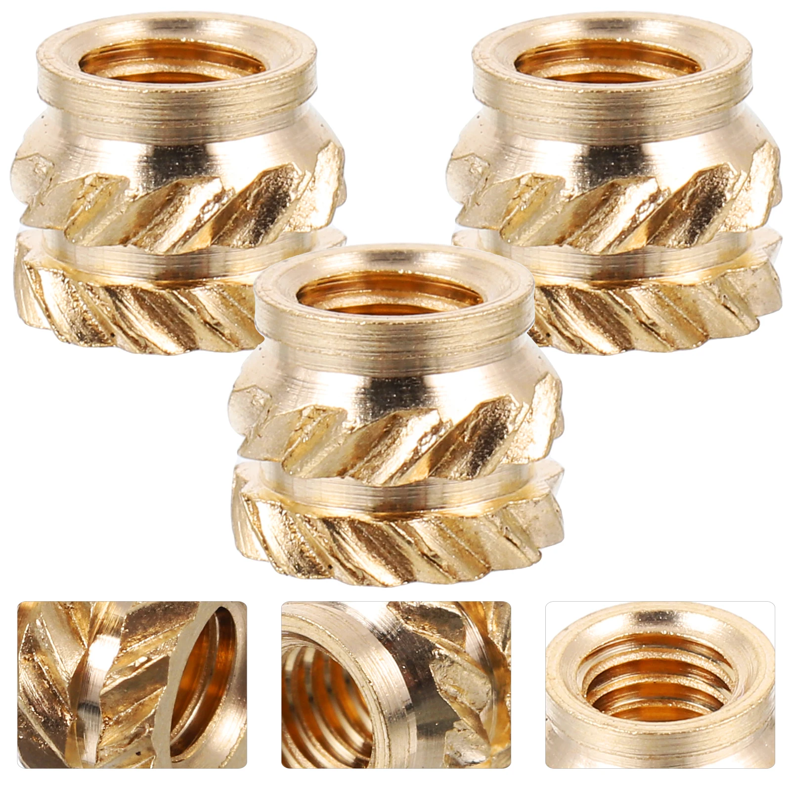 

50pcs 3D Female Thread Copper Embedment M3X4X5 Heat Set Insert Knurled Threaded Inserts For Plastic Injection Molding