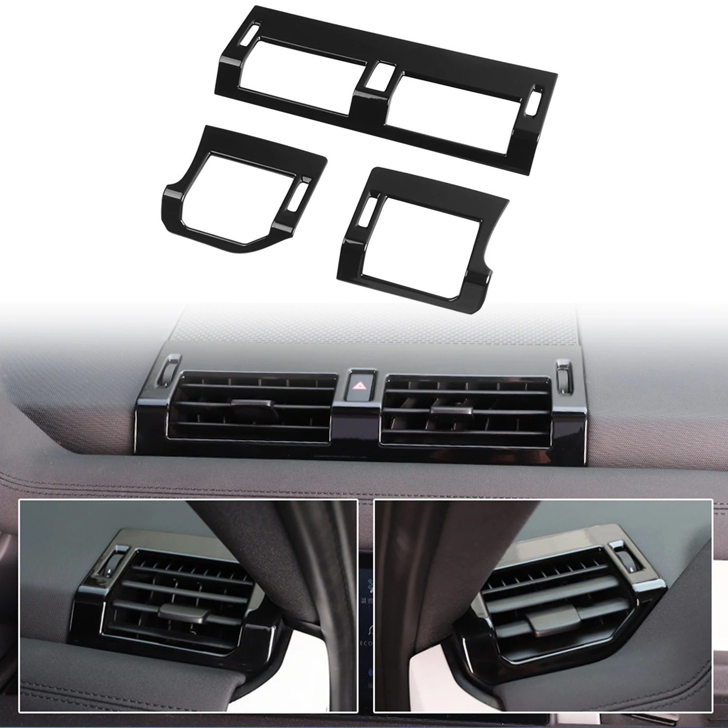 

for Land Rover Defender 2020-2023 Front Vent Overlay ABS Plastic 3pcs, for LHD Only