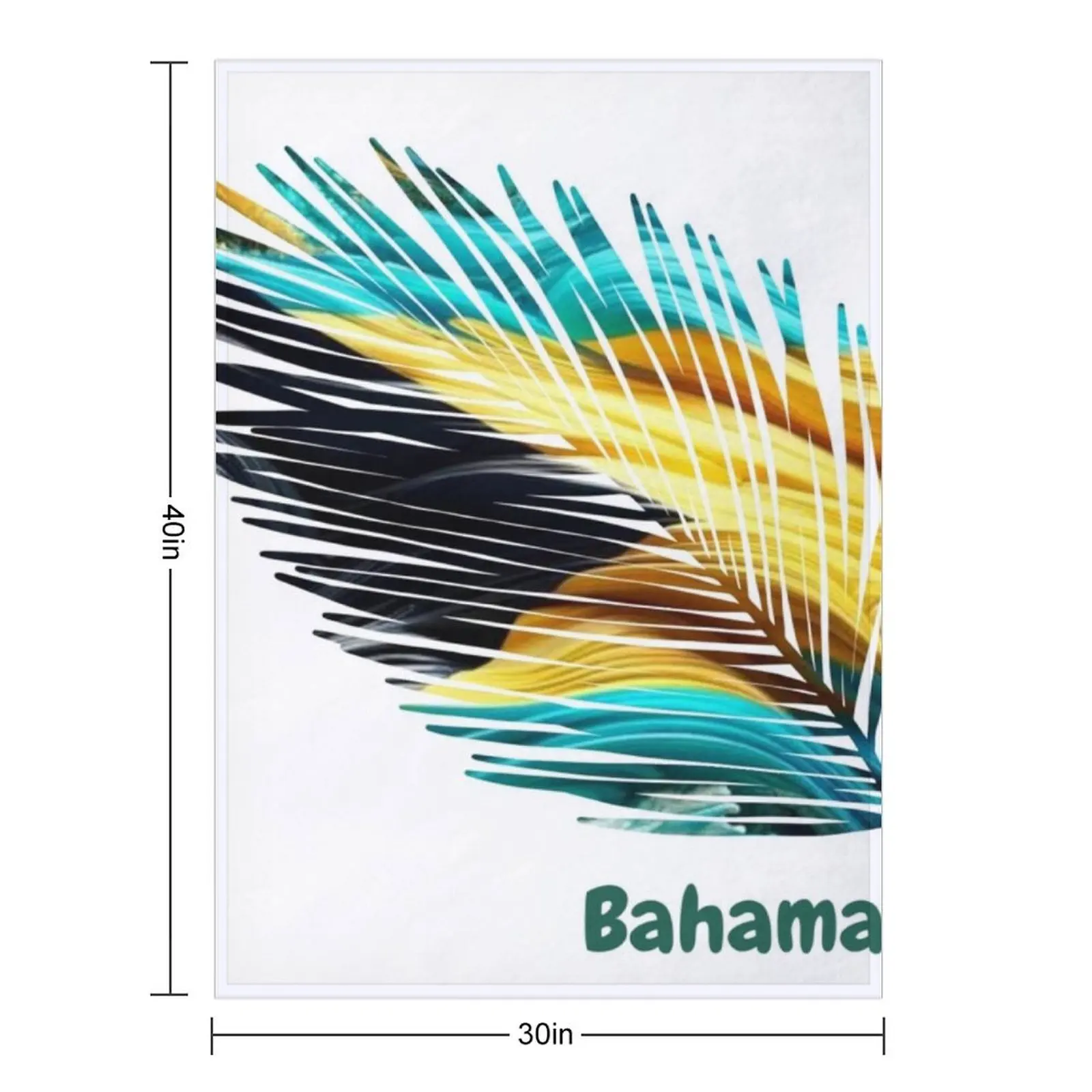Bahamas flag Throw Blanket Flannel Fabric Blankets For Sofas Soft For Sofa Thin christmas decoration Custom Blankets