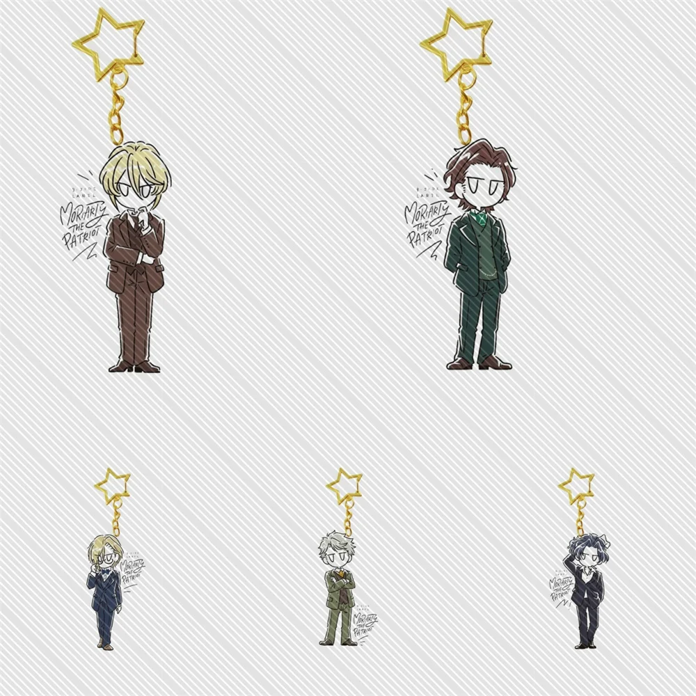 

6CM NEW Anime MORIARTY THE PATRIOT Acrylic Keychain Model Cosplay Characters Ornament Accessories Good Merry Christmas Gifts