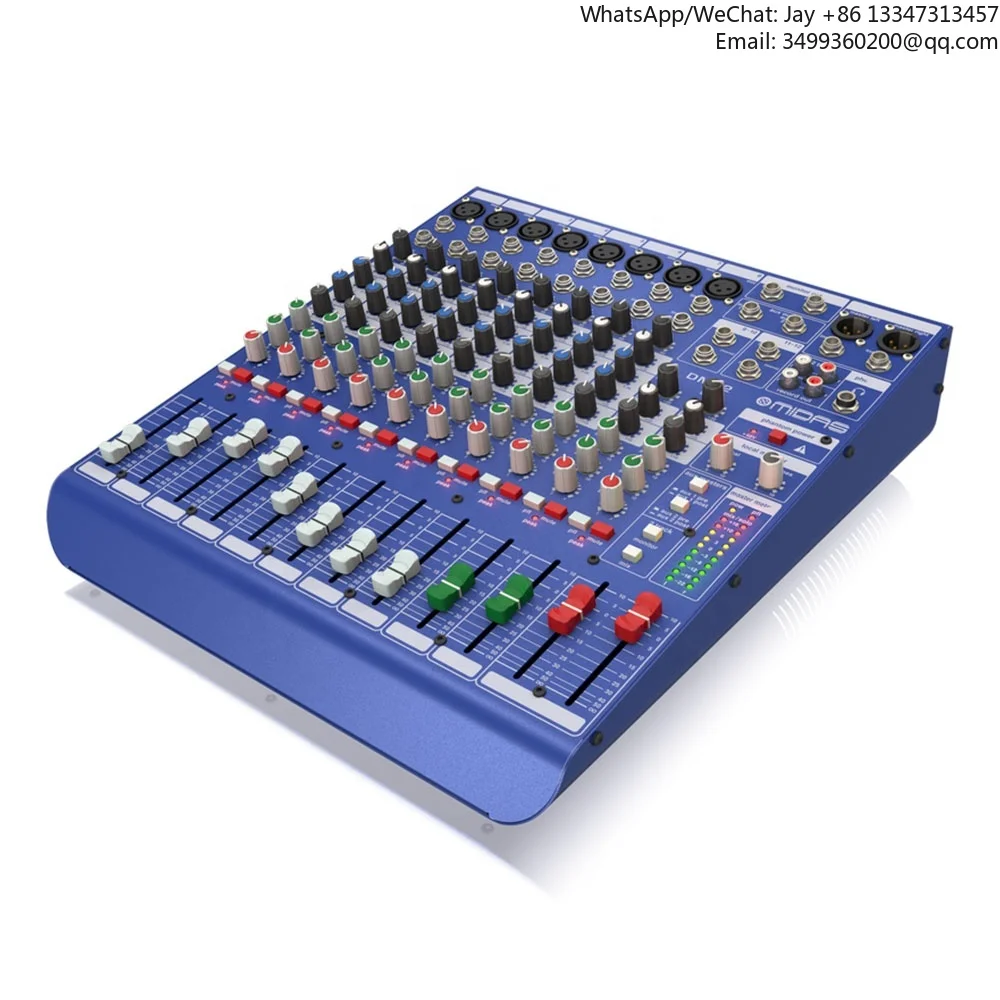 

12 Input Channels Studio Mixer DM12 Mini Analog Mixer With MIDAS Microphone Preamplifiers